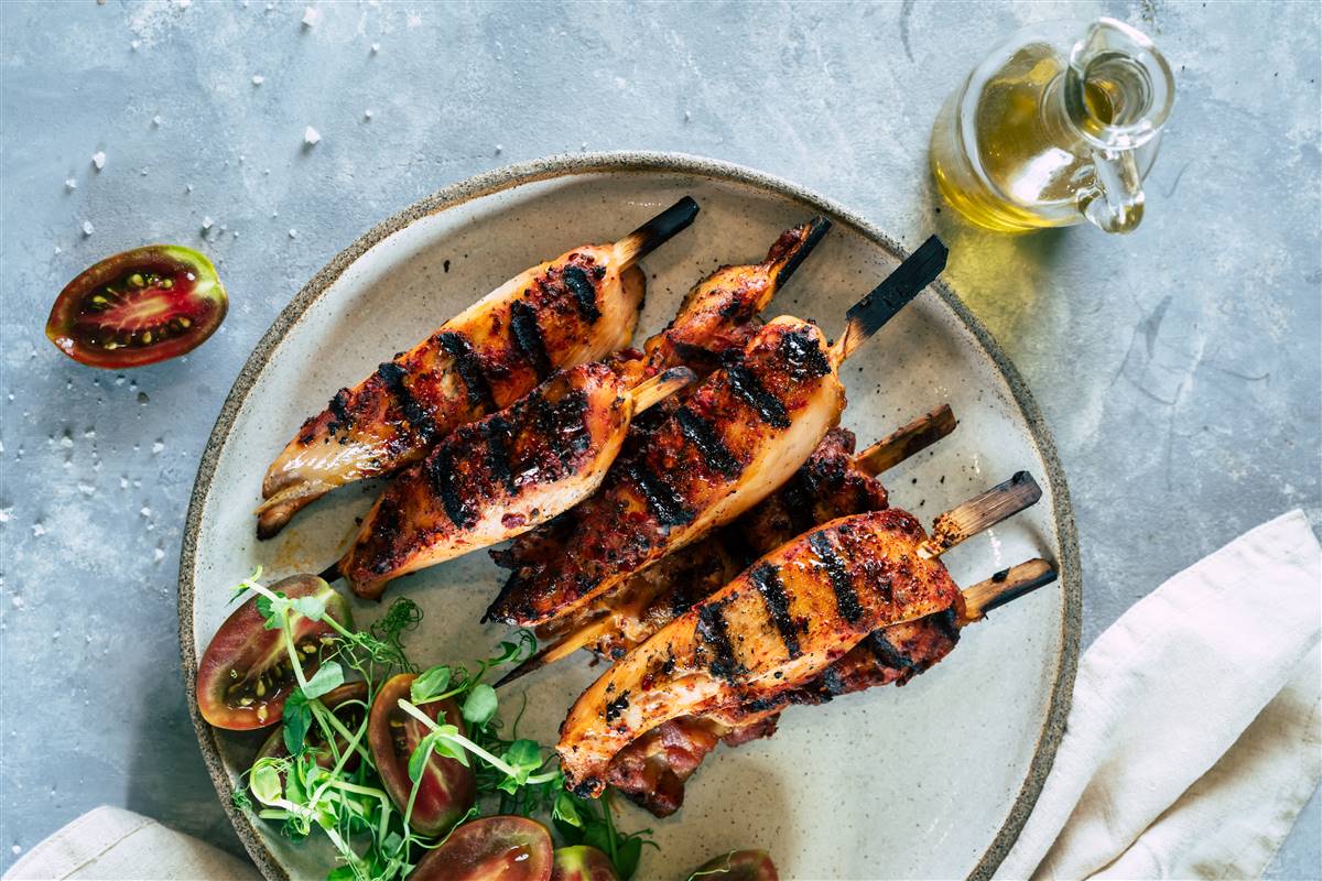 Barbecue style Chicken Skewers
