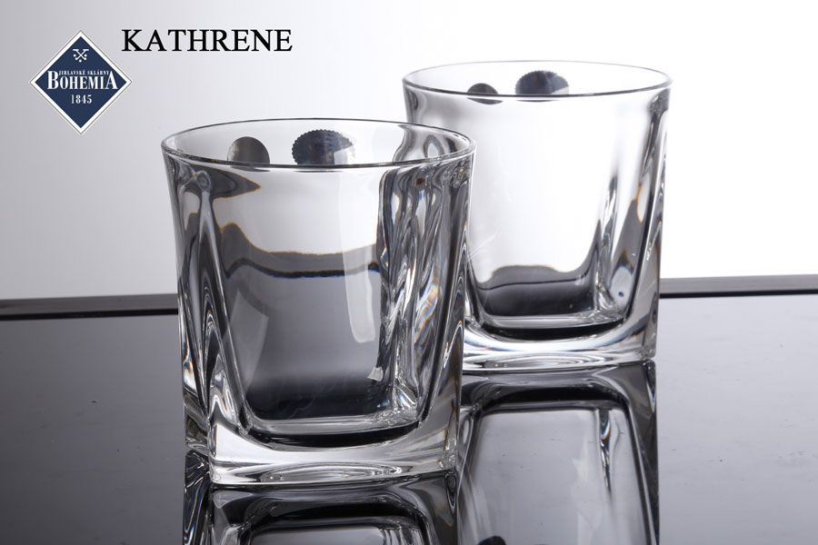 Set of 6 glasses of Whiskey Bohemia Crystal  KATHERINE 300ML